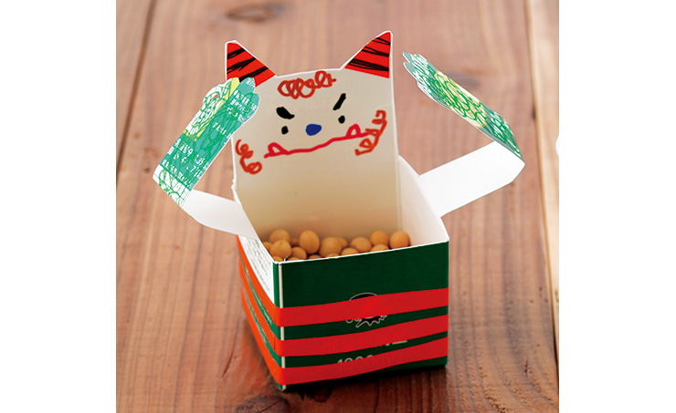 牛乳パックのます豆入れ