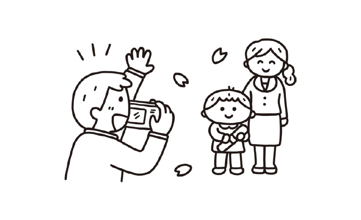 卒園式のイラスト