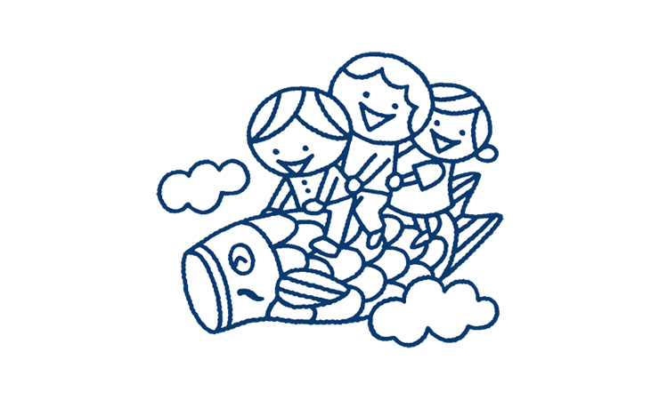 こいのぼりのイラスト
