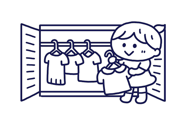 衣替えのイラスト
