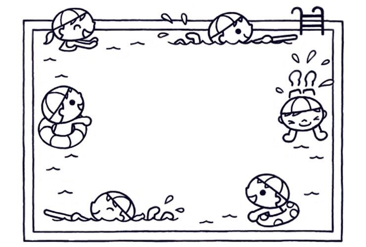 プール・水あそびのイラスト