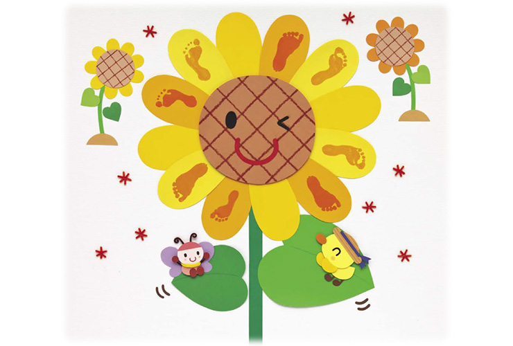 みんなで作る絵の具製作「ひまわり」