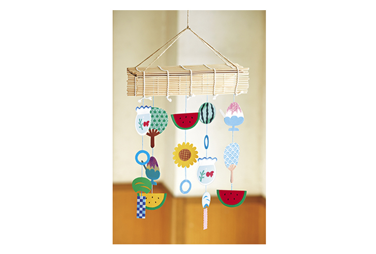 巻きすを使った“時短”飾り「夏いっぱいモビール」