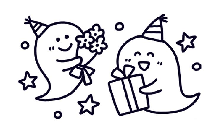 8月の誕生日のイラスト