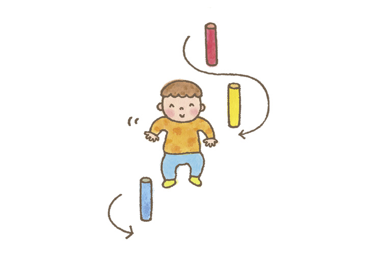 ２歳「ラップ芯であそぼ！」