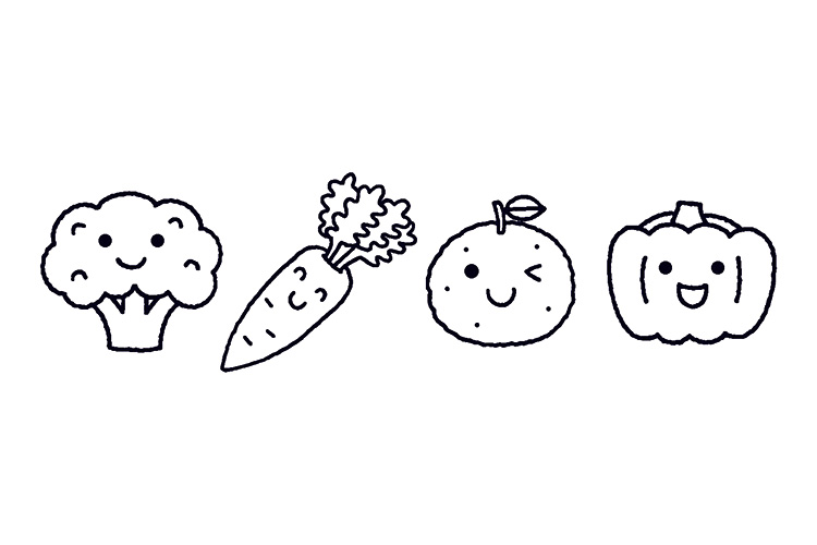 秋野菜のイラスト
