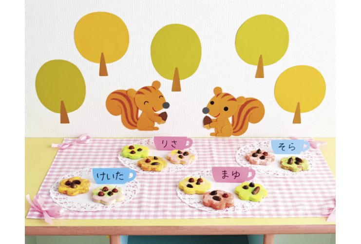 マーブル模様がおいしそう！「どんぐりクッキー」