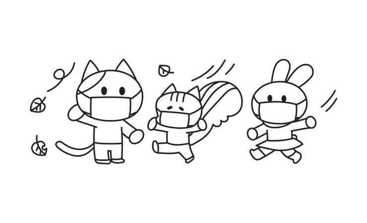 かぜ予防のイラスト