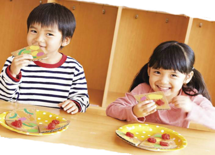 個性豊かに「ミックスピザ」～3・4歳児