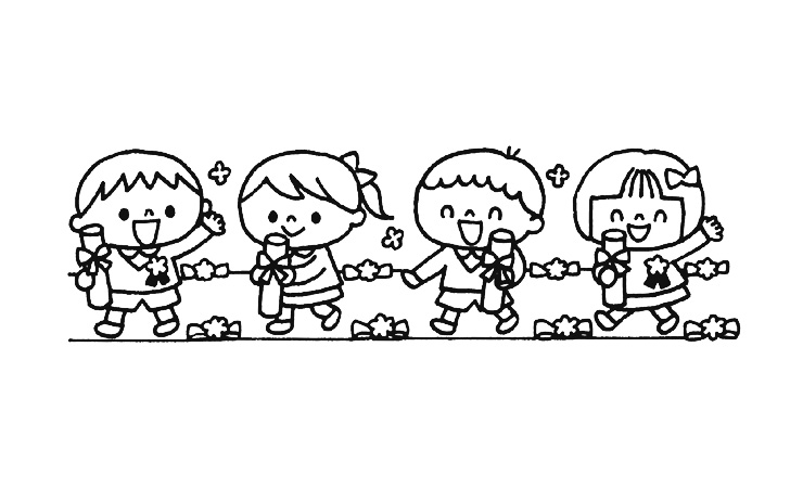 卒園のイラスト