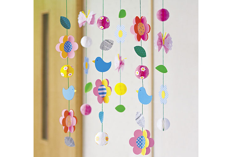 花とことりの吊るし飾り