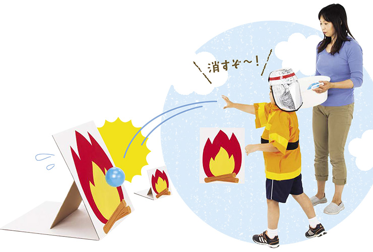親子競技「出動！消防隊！」