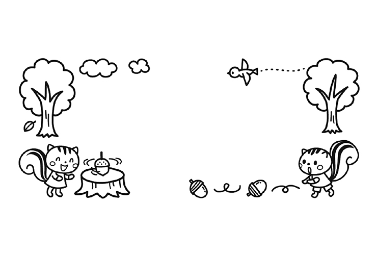 10月の誕生日のイラスト