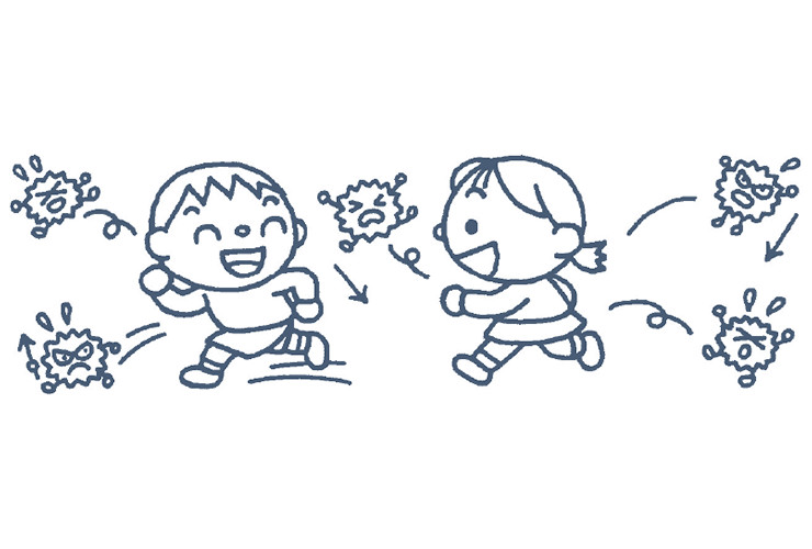 かぜ予防のイラスト