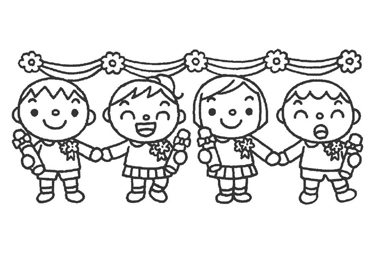 卒園のイラスト