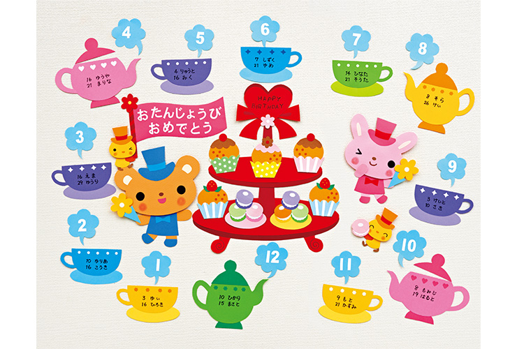 ティーパーティーのお誕生表