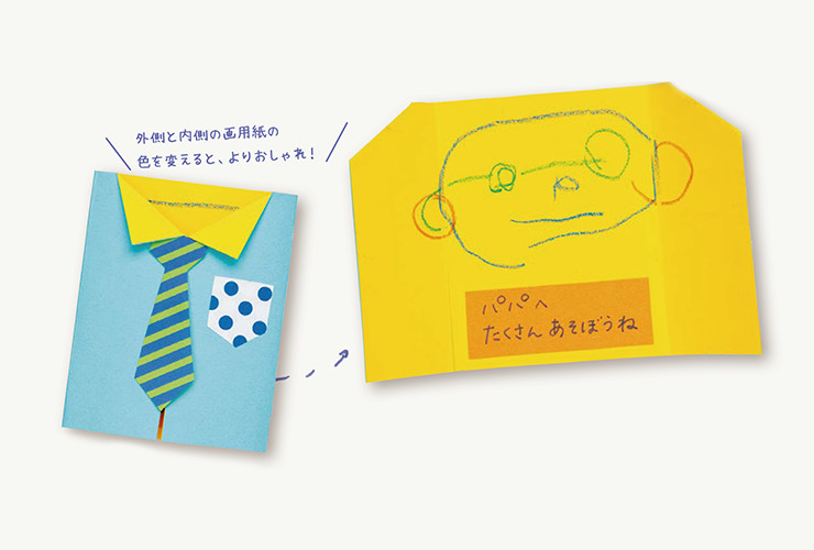 ネクタイつきのＹシャツカード