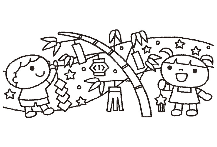 たなばたのイラスト