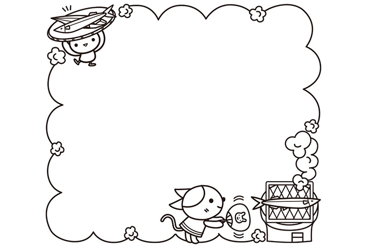 10月の子どものイラスト