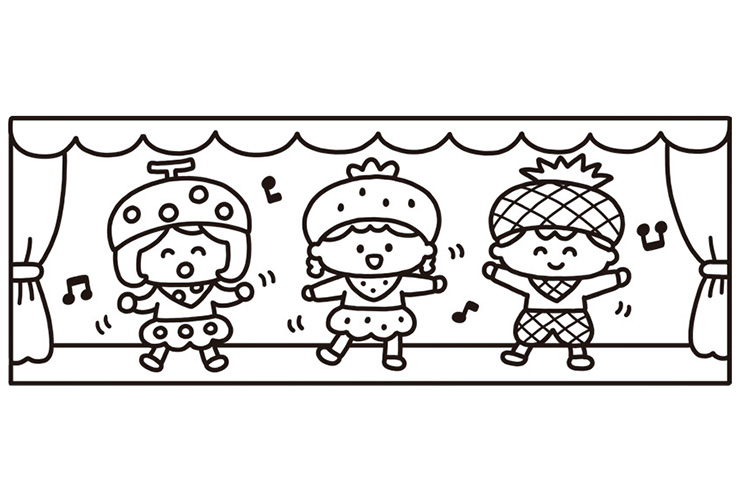 発表会のイラスト