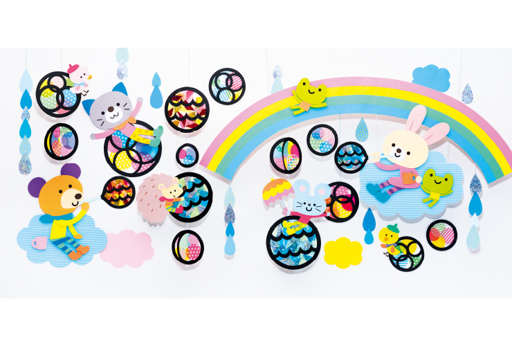 何色に見えるかな？「シャボン玉とにじ」