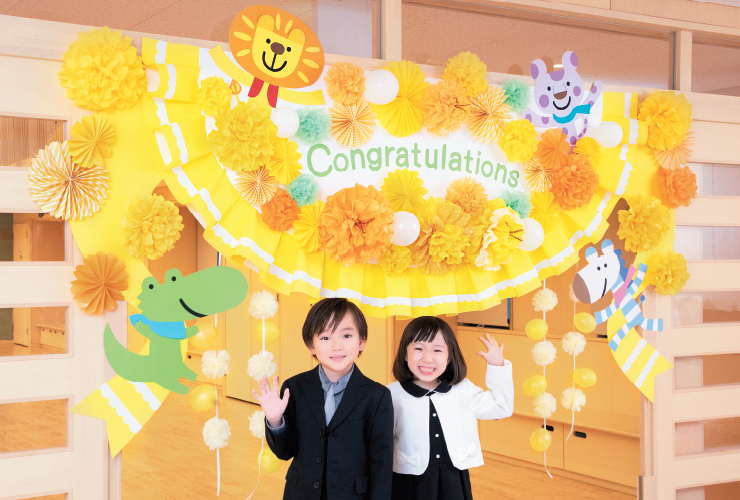 大きなロゼットのアニマル入り口飾り