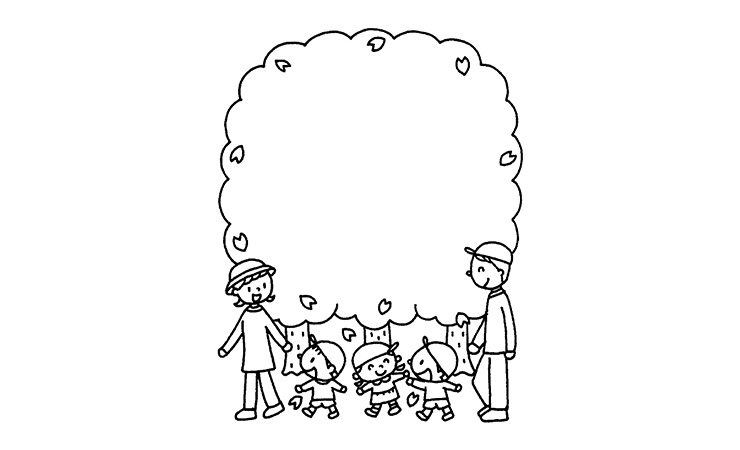 お花見のイラスト