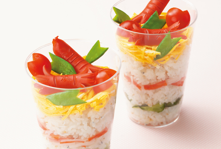 エビカニカップちらし寿司