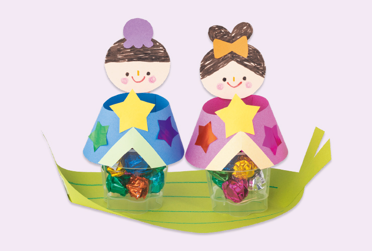 【４・５歳児のたなばた】プリンカップの織り姫・彦星