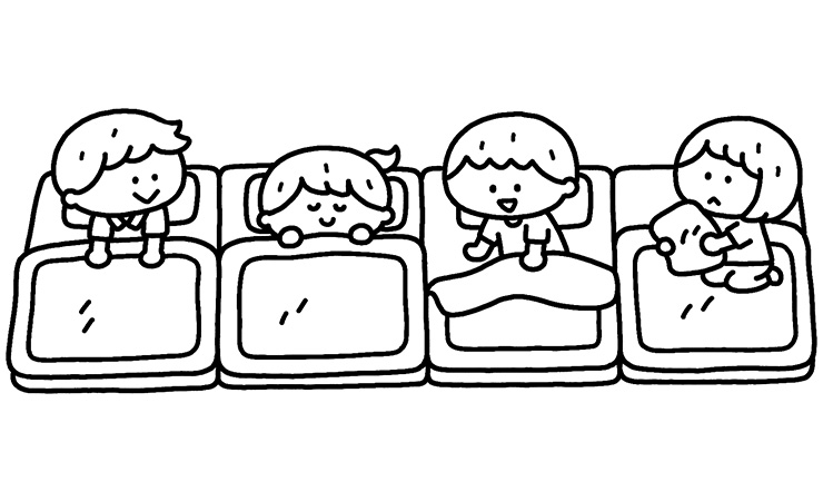 お泊まり保育のイラスト