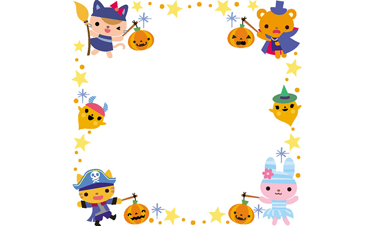 ハロウィンの飾り枠