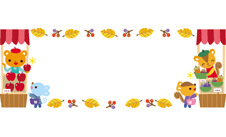 くだもの屋さんの飾り枠