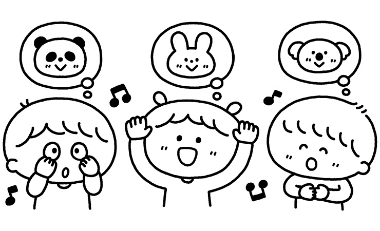 どうぶつごっこあそびのイラスト