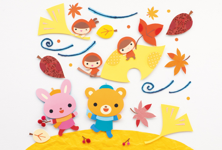 ⽊枯らしに負けないぞ！「北⾵と妖精ちゃん」壁面