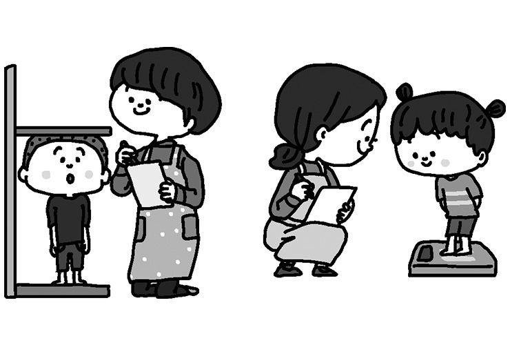 身体測定のイラスト