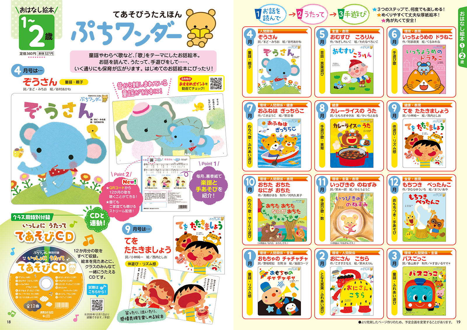 ぷちワンダー 2021年度版年間企画表