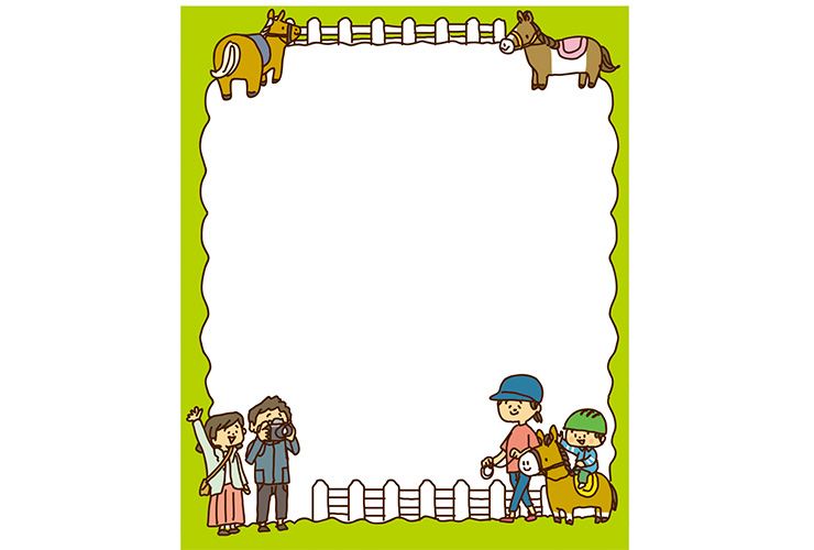 乗馬体験の飾り枠