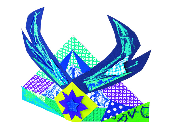 ペーパークラフトのかぶと