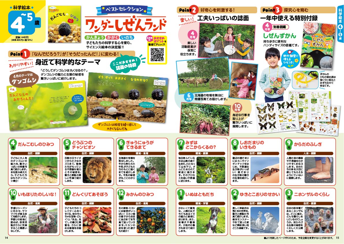 ワンダーしぜんランド 2022年度版年間企画表