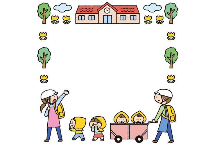 避難訓練の飾り枠