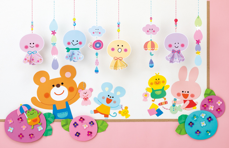 明日天気にな～れ！　おしゃれてるてるぼうず