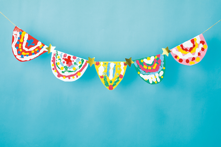 デカルコマニ―で元気フラッグ