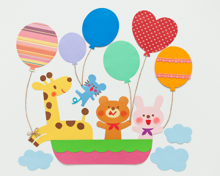 ふんわりカラフル風船