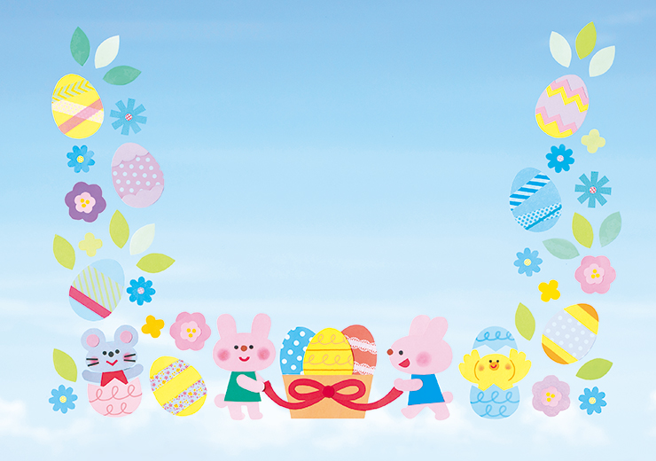 カラフルたまごの窓飾り