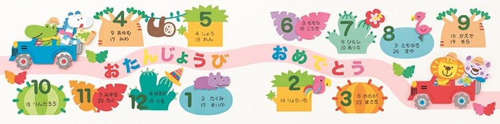 サファリを探検！お誕生表