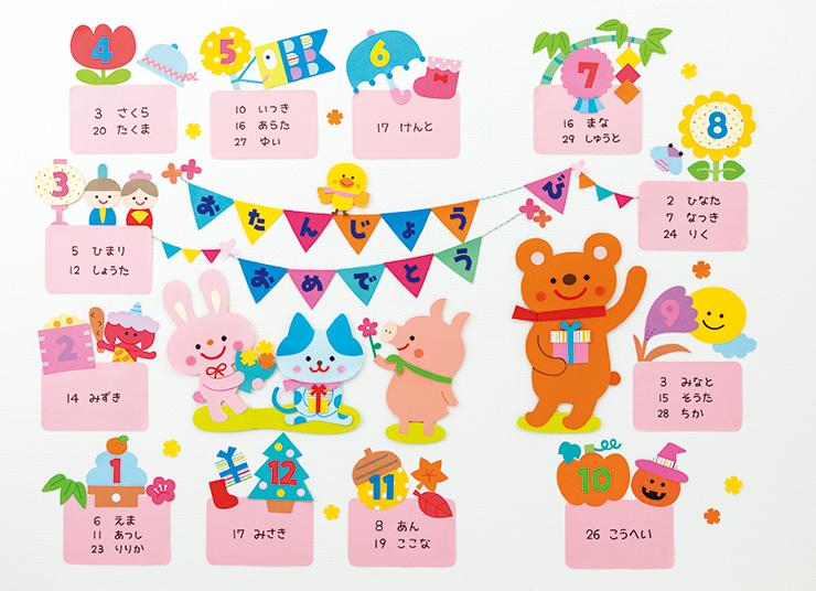 年間行事のお誕生表