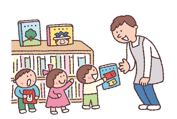 こどもの日の読み聞かせのイラスト
