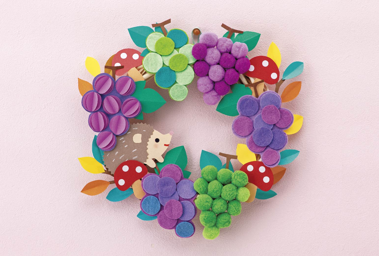 ぶどうの秋リース