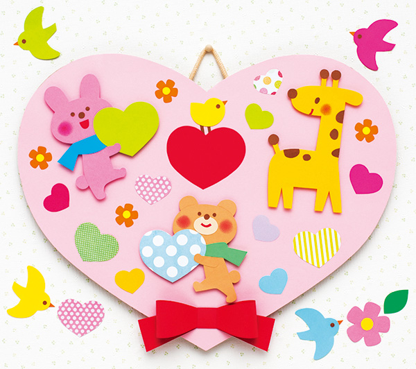 ハートの壁かけ飾り