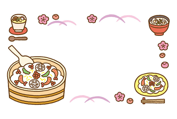 ちらし寿司の飾り枠